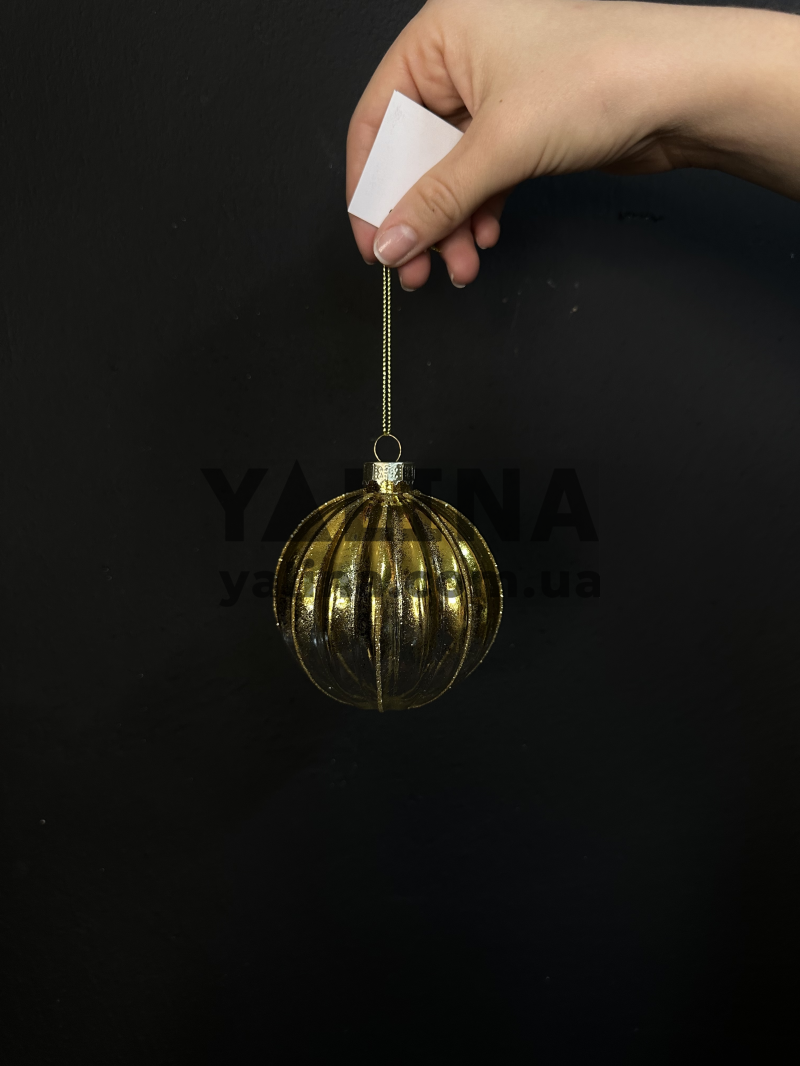 Скляна куля Gold  Прозора позолочена, Код товару:YUE30018-4